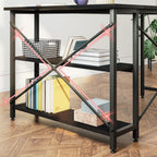 Petit bureau en L avec étagères de rangement Bureau d'ordinateur d'angle