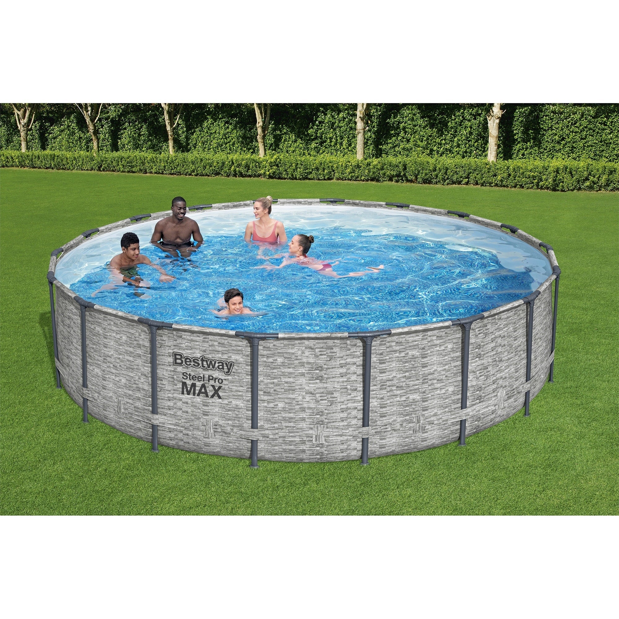 Piscine hors sol ronde Bestway Steel Pro MAX avec pompe et couverture