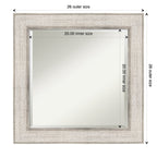 Miroir mural de salle de bain en bois biseauté - Cadre argenté Treillis - Argent Treillis