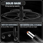 Chaise de bureau exécutive Bossin Big and Tall, chaise ergonomique à support lombaire réglable de 500 lb avec dossier haut en cuir PU pour ordinateur