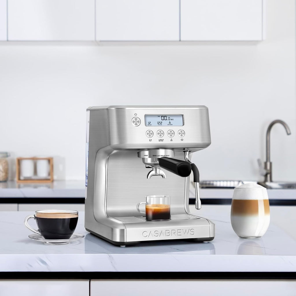 Machine à expresso tout-en-un CASABREWS Ultra avec écran LCD, argent