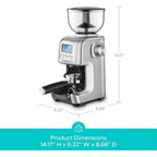 Moulin à café électrique CASABREWS Tornado à meules coniques argentées - N/A