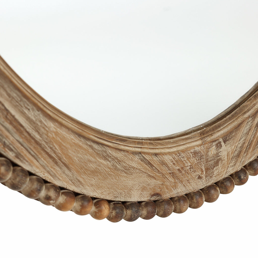 Miroir mural ovale de 81 cm avec cadre en bois Cameo, miroir mural de salle de bain - 81,9 cm H x 61 cm L x 3,2 cm P