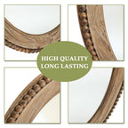 Miroir mural ovale de 81 cm avec cadre en bois Cameo, miroir mural de salle de bain - 81,9 cm H x 61 cm L x 3,2 cm P