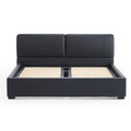 Domus Black Leather Bed