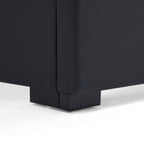 Domus Black Leather Bed