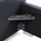 Domus Black Leather Bed