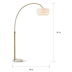 Lampadaire en arche Carson Carrington Flam de 81 pouces