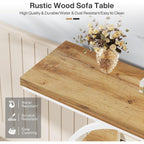 Console d'entrée, table de canapé industrielle à 4 niveaux derrière le canapé