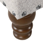 Banc de rangement rembourré Copper Grove Muscari avec bordure cloutée