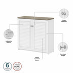 Armoire de rangement Fairview avec portes et étagères par Bush Furniture - 31,73 L x 12,76 l x 30,71 H