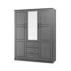 Armoire penderie 3 portes Cosmo 100 % bois massif de Palace Imports avec portes en bois massif ou en miroir
