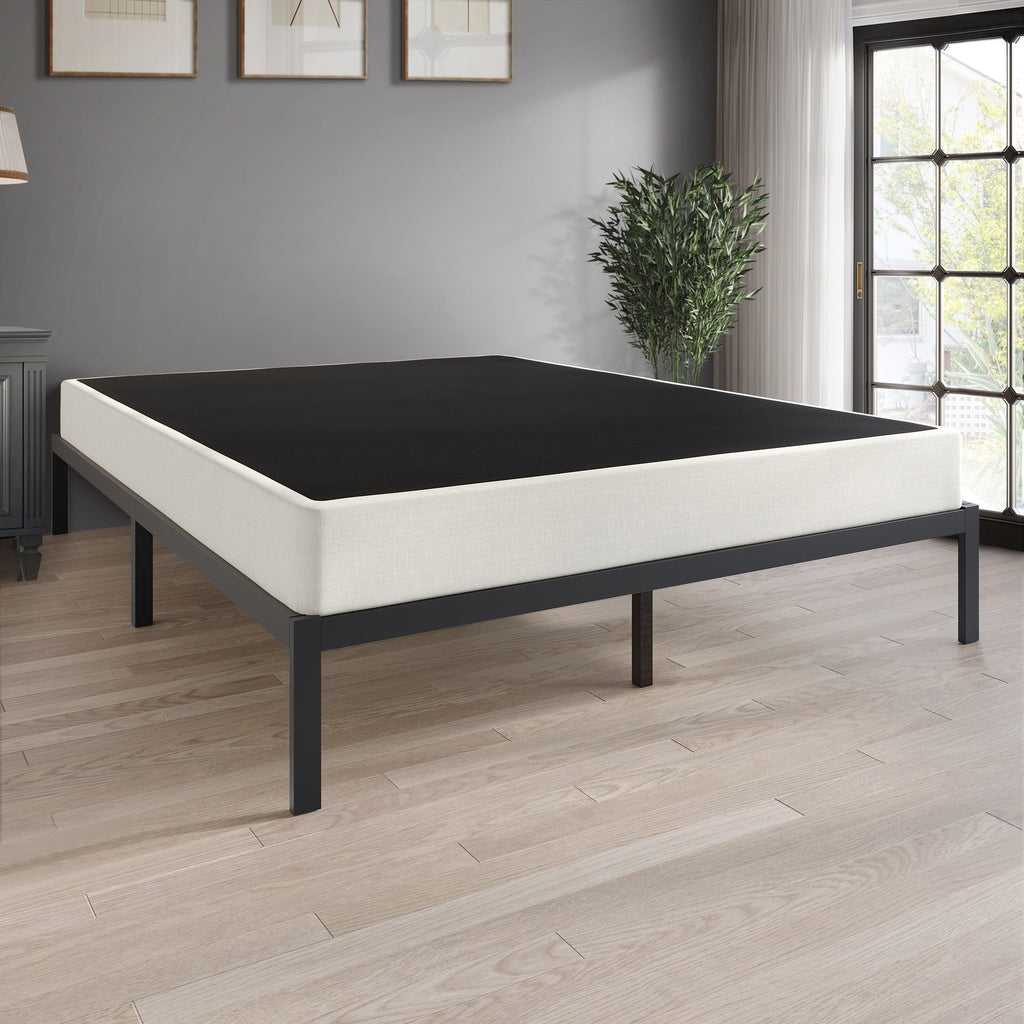 Sommier à ressorts en métal CraftPorch de 5 pouces avec housse en lin gris chaud