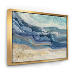 Toile encadrée Designart Coast Blue Sea Waves Aquarelle Moderne Ferme