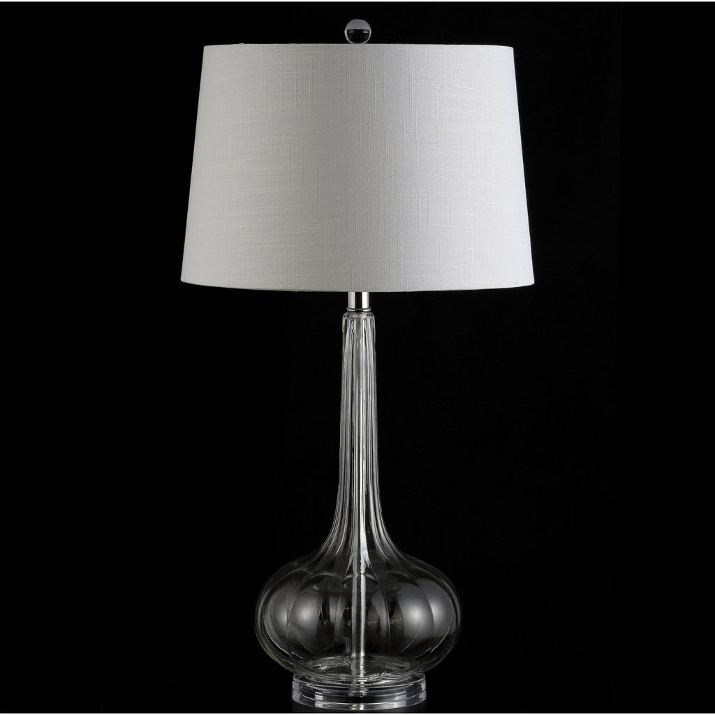 Lampe de table à LED Diamante 28,5 en verre, forme goutte d'eau, rose (lot de 2) par JONATHAN Y