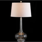 Lampe de table à LED Diamante 28,5 en verre, forme goutte d'eau, rose (lot de 2) par JONATHAN Y