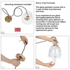 Suspension moderne du milieu du siècle Elisie à 1 ampoule en verre martelé avec dôme en cascade pour cuisine, îlot de cuisine, salle à manger