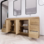 Meuble-lavabo autoportant Eliza de 72 po avec double vasque