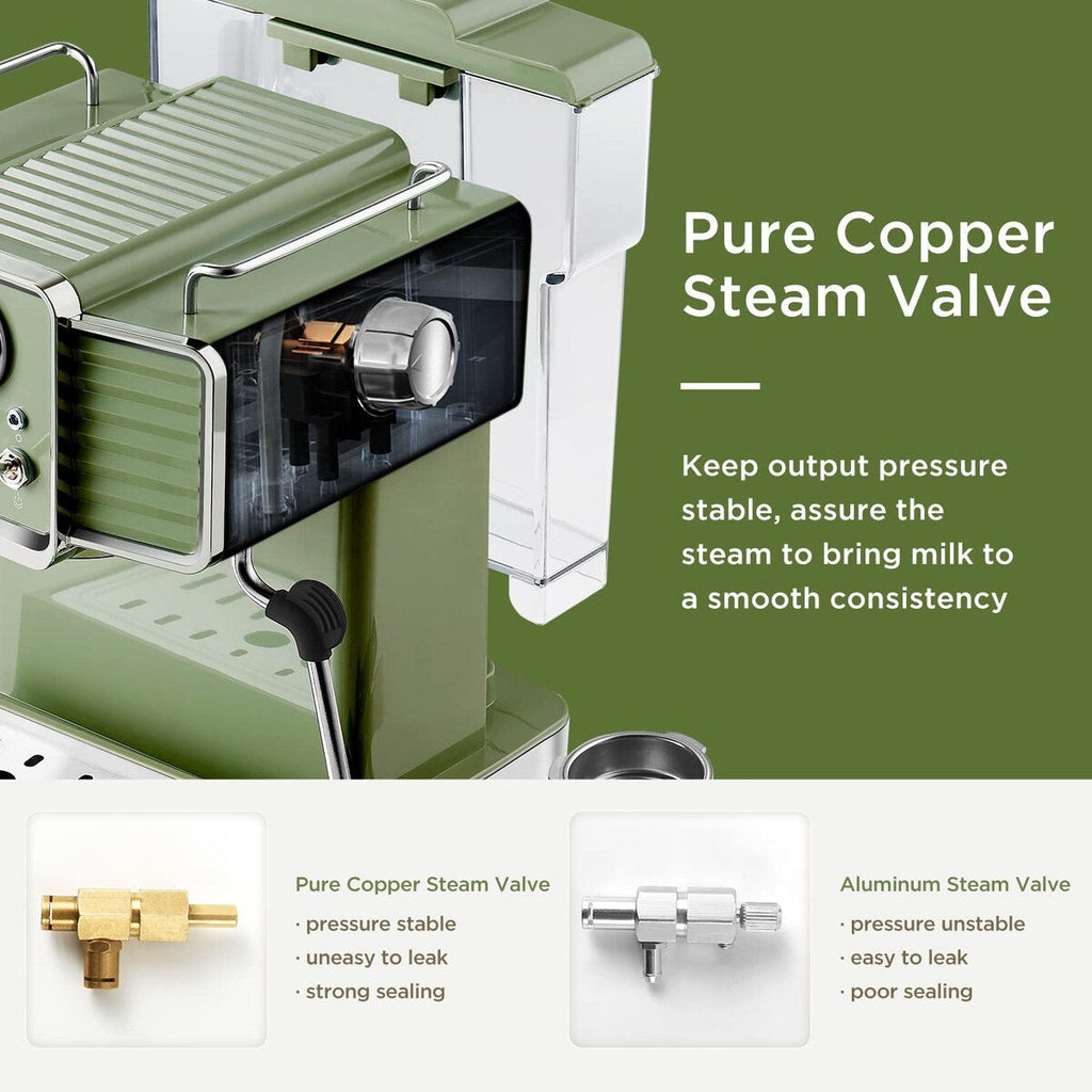 Machine à café expresso avec mousseur à lait vapeur