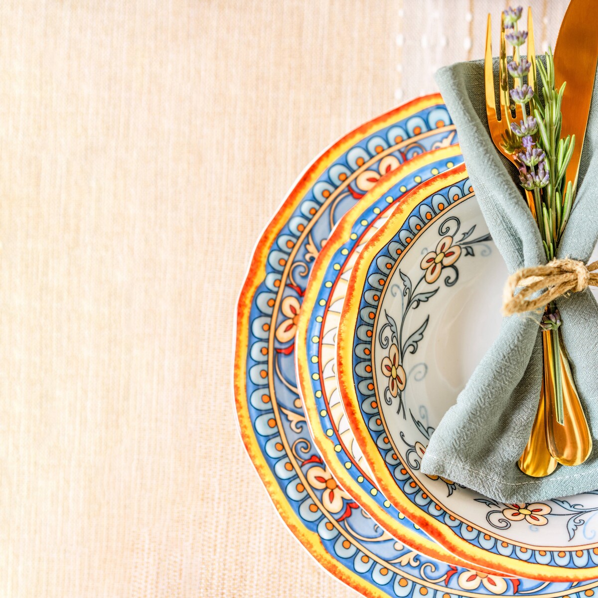 Service de table 16 pièces Euro Ceramica Duomo (service pour 4) - Style italien