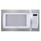 Four à micro-ondes Farberware Professional de 1,3 pi³ et 1 100 W avec cuisson par capteur intelligent, blanc et platine