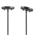 Suspension en forme de dôme de style industriel à 3 lampes, style ferme, en métal, pour îlot de cuisine linéaire, finition bronze huilé