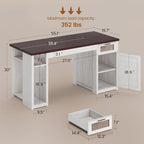 Bureau de direction de ferme Bureau à domicile Tiroir de classement Support d'écran Prise de courant