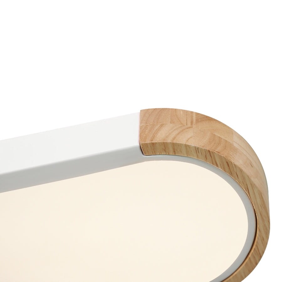 Plafonnier LED ovale à intensité variable Farmhouse Wood - 37 3000 K/6000 K