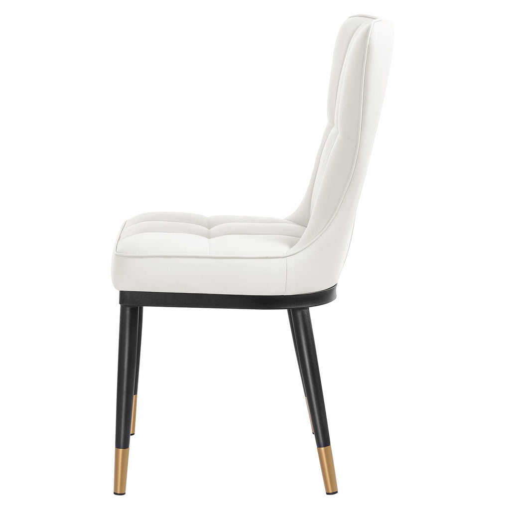 Lot de 2/4 chaises de salle à manger rembourrées en similicuir