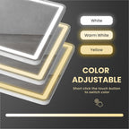 Miroir de sol avec éclairage LED, miroir pleine longueur 64 x 21 avec support, miroir suspendu, miroir mural, miroir intégral