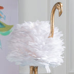 Lampe de table Flamingo - Blanc et or - 30,5 H - 30H x 19L x 14P