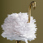 Lampe de table Flamingo - Blanc et or - 30,5 H - 30H x 19L x 14P