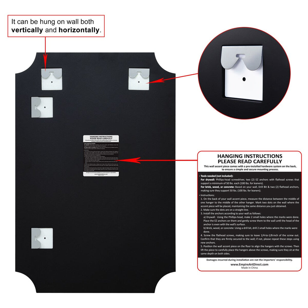 Miroir mural biseauté festonné rectangulaire sans cadre, pour salle de bain, coiffeuse, chambre à coucher, 1 bord biseauté - Transparent