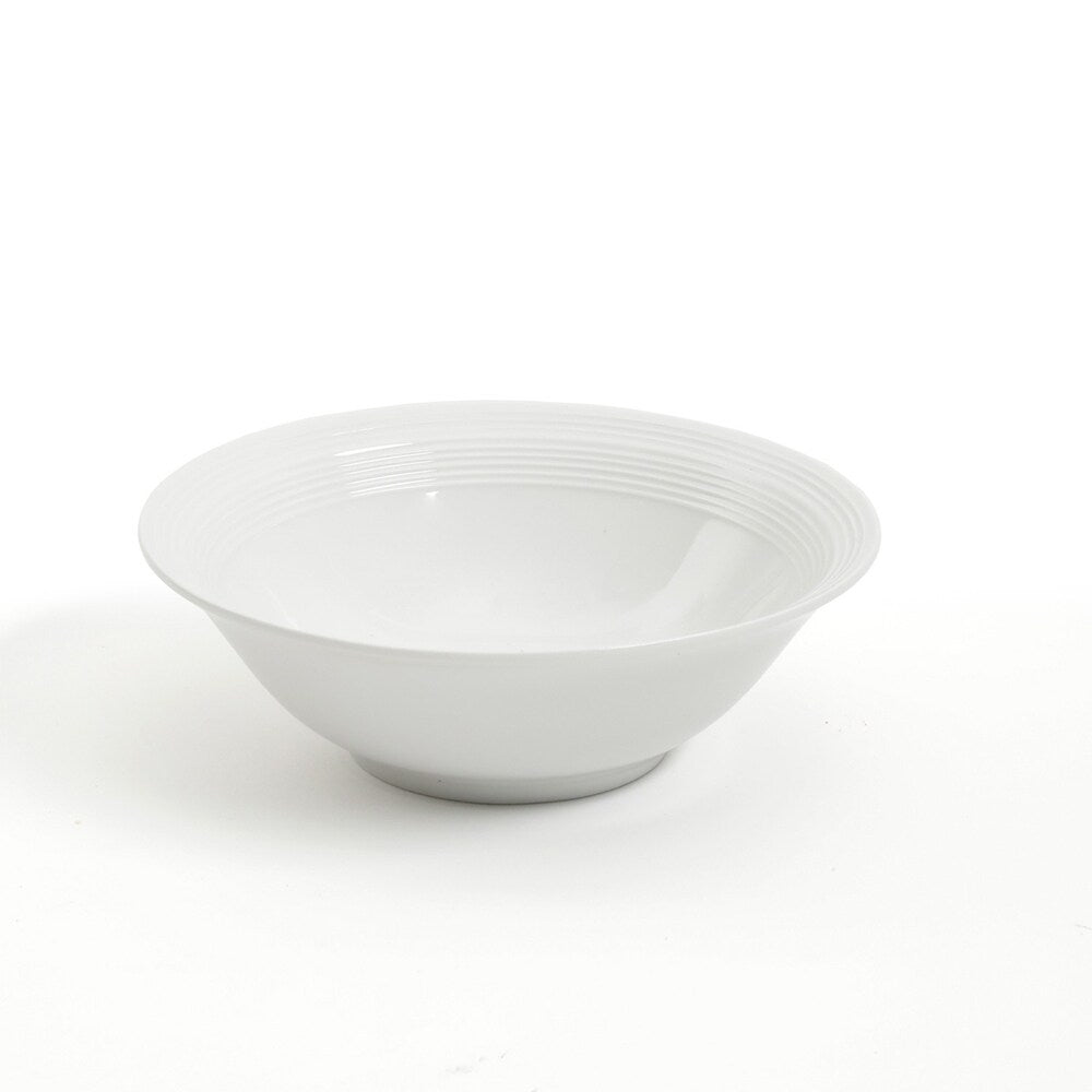 Service de table Gibson Home en céramique blanche, 16 pièces, motif buffet gaufré