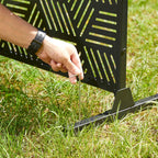 Paravent de confidentialité à 3 panneaux galvanisé à motifs floraux de 6 pieds de Glitzhome