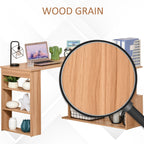 Bureau d'ordinateur rotatif moderne en L HomCom avec étagères