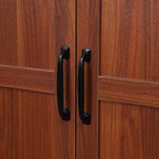 HOMCOM 63 Garde-manger de cuisine 2 portes, meuble de rangement indépendant avec étagères à 5 niveaux et 2 étagères réglables pour salle à manger