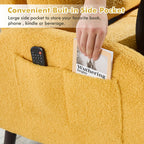 Fauteuil d'appoint HOMYKA avec dossier réglable et pouf de rangement