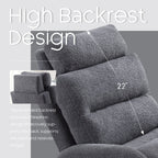 Fauteuil d'appoint HOMYKA avec dossier réglable et pouf de rangement