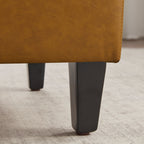 Pouf de rangement rectangulaire rembourré 50,3 x 17,50 x 18 po - Similicuir