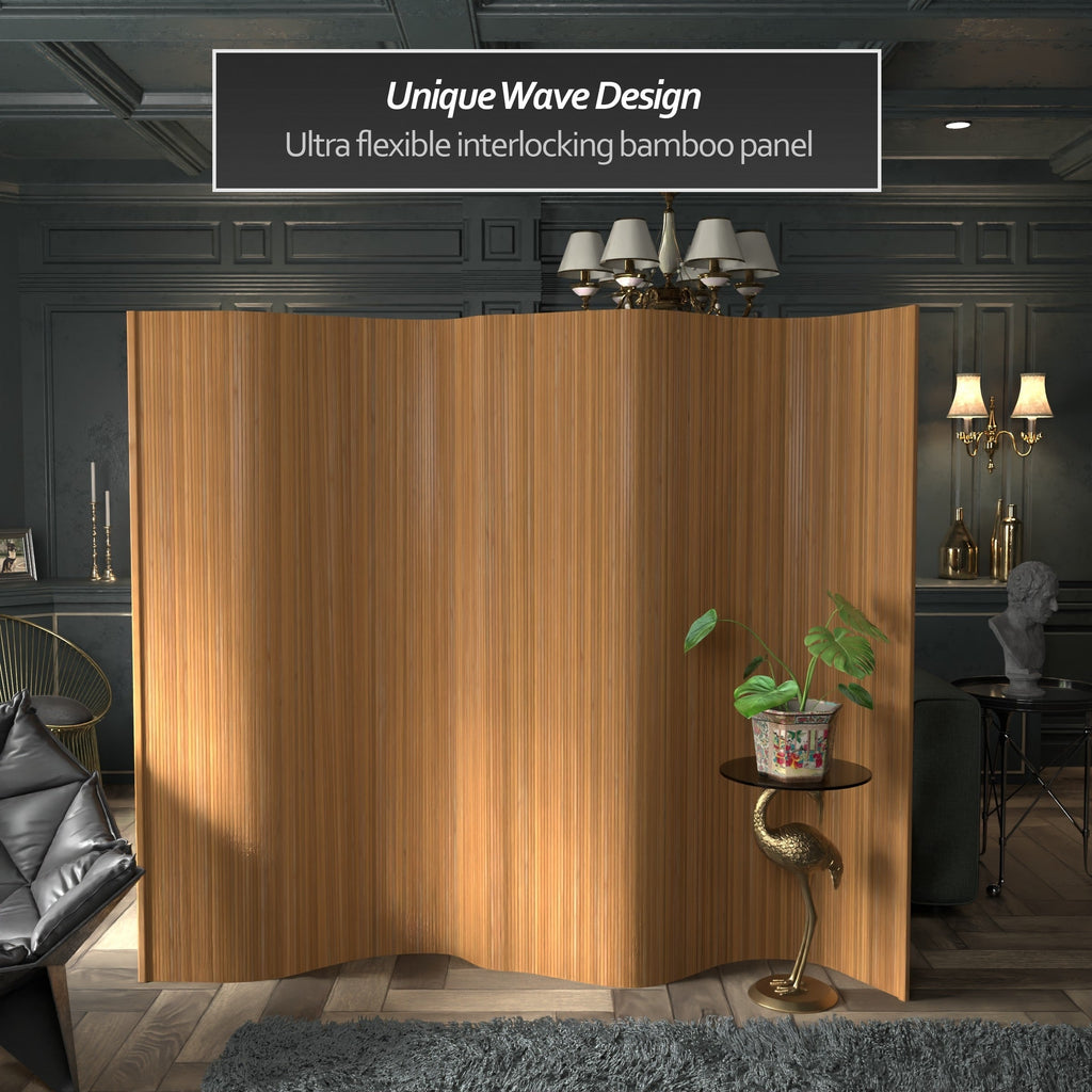 Paravent en bambou fait main de 6 pieds (Chine)