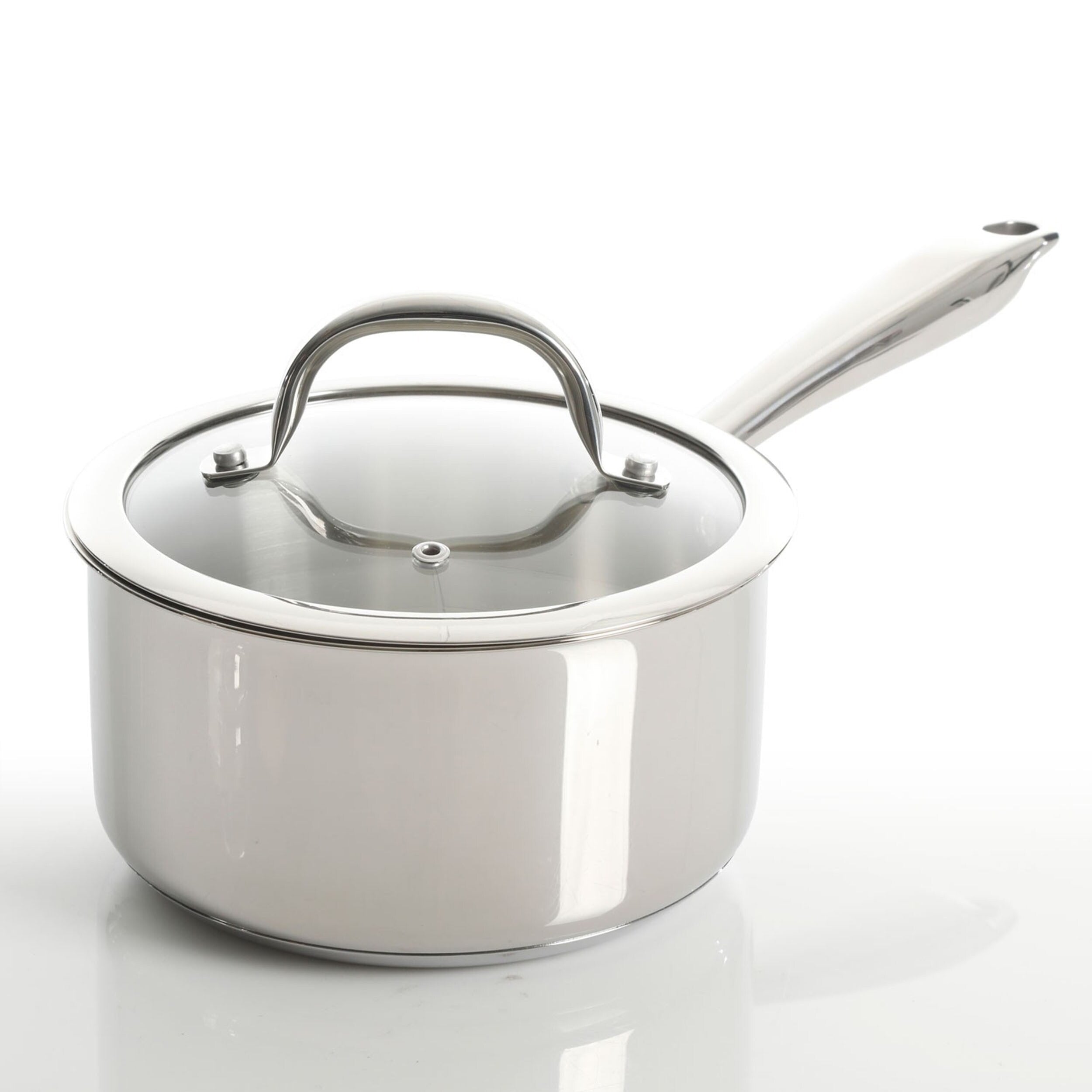 Batterie de cuisine robuste en acier inoxydable, 10 pièces