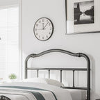 Cadre de lit en métal robuste de 14 pouces de haut avec style vintage, supporte jusqu'à 2500 lb, assemblage facile et sans grincement