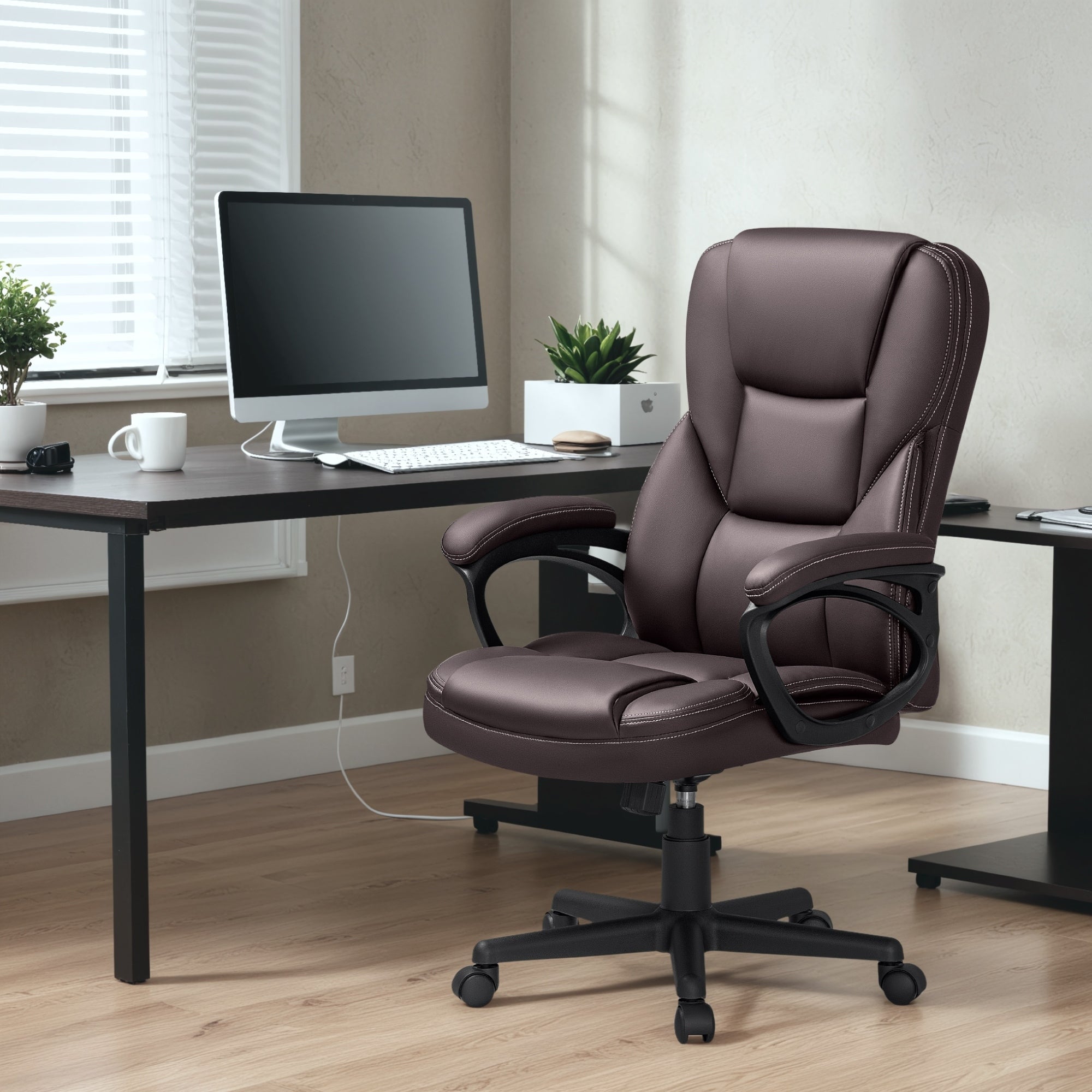 Chaise de bureau ergonomique Homall à dossier haut