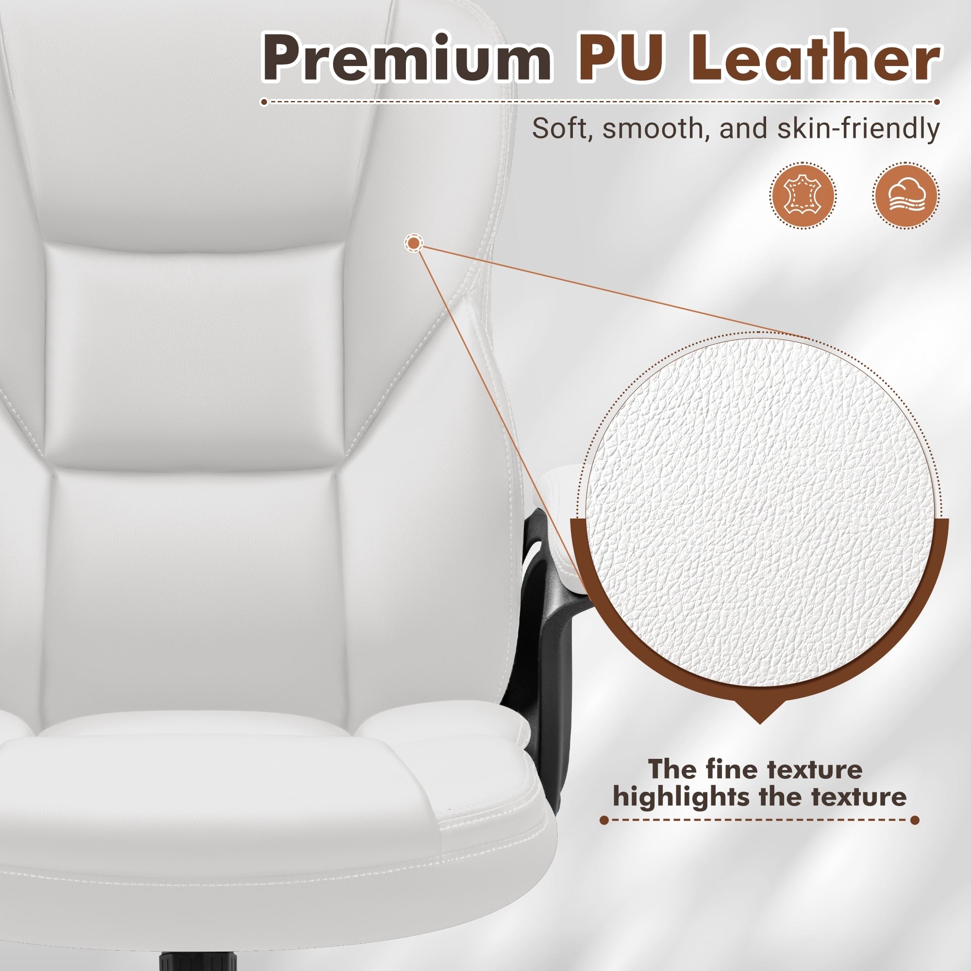 Chaise de bureau ergonomique Homall à dossier haut