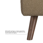 Banc de rangement moderne Sherpa avec pieds en bois HomePop