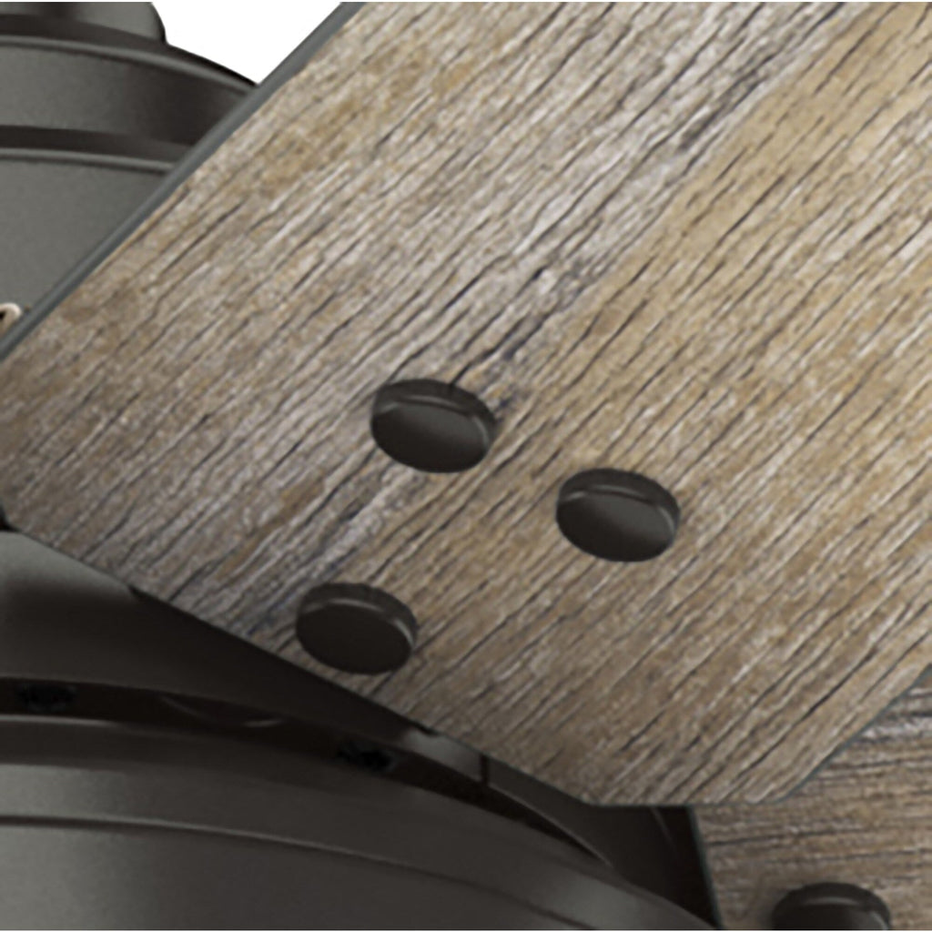 Ventilateur de plafond Hunter WiFi Whittington avec lumière LED, télécommande portable - Moulin à vent - Industriel, Ferme, Rustique - VENTILATEUR INTELLIGENT !