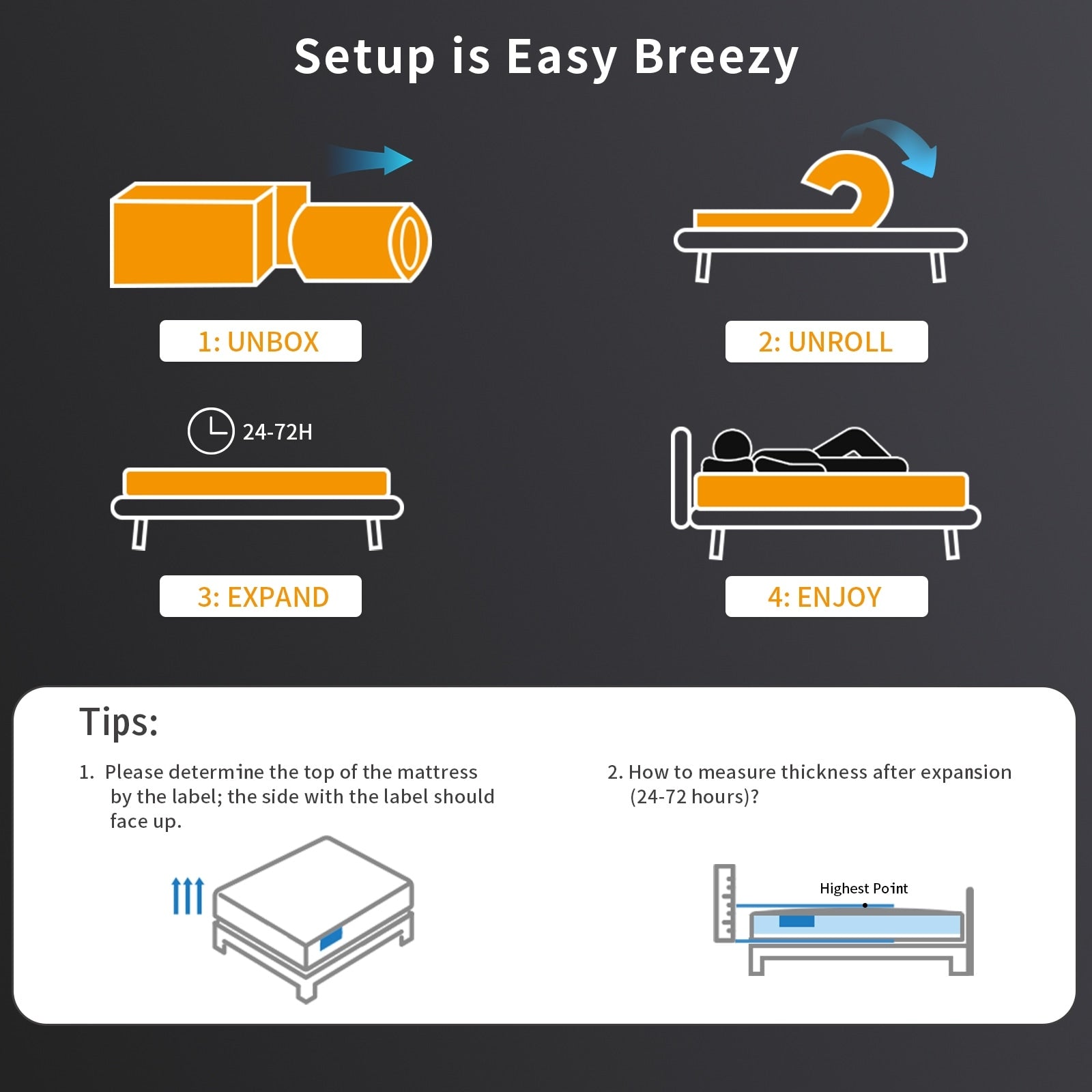 Matelas hybride en mousse à mémoire de forme SweDrea Plush 8/12 po, respirant et rafraîchissant, certifié CertiPUR-US, SGS et OEKO-TEX