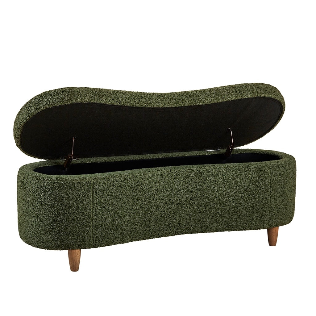 Banc d'appoint de rangement incurvé de style boucle INK IVY Bailey