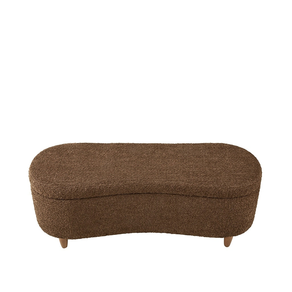 Banc d'appoint de rangement incurvé de style boucle INK IVY Bailey